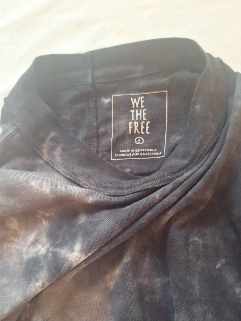 We The Free Navy and White Tie-Dye Crew Tee